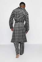 Thumbnail for your product : boohoo Checked Matching Robe and Pant Set