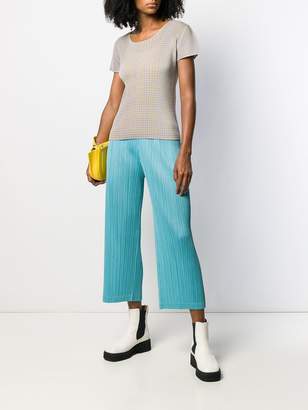 Pleats Please Issey Miyake Cropped Pull-On Trousers