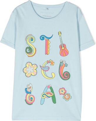Stella McCartney Kids logo-print cotton T-Shirt