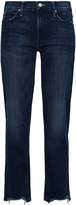 Thumbnail for your product : Mother Frayed High-rise Straight-leg Jeans