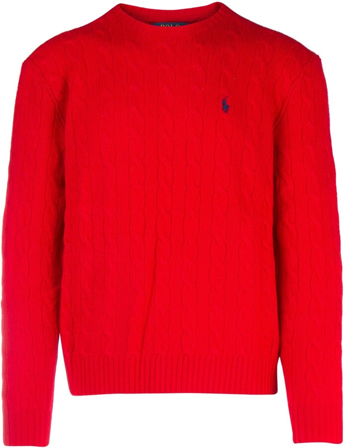polo sweater red