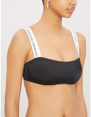 Calvin Klein Logo bandeau bikini top