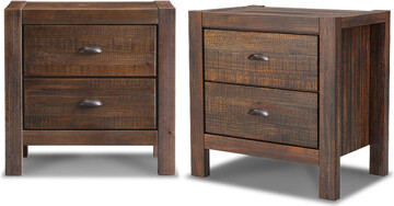 Grain Wood Furniture Montauk Two-Drawer Nightstand Set (2-Piece)