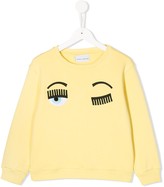Thumbnail for your product : Chiara Ferragni Kids embroidered Flirting sweatshirt