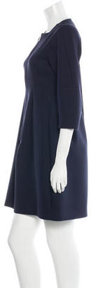 Jil Sander Three-Quarter Sleeve A-Line Dress