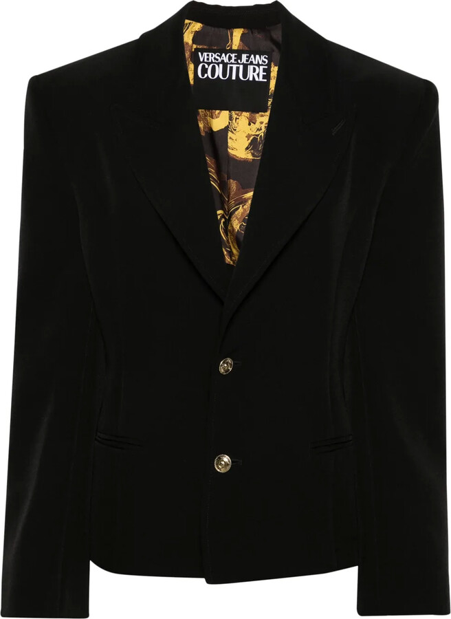 Versace Jeans Couture Lace-Up Single-Breasted Blazer