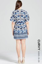 Thumbnail for your product : Girls On Film Curvy Navy Aztec Print Dress