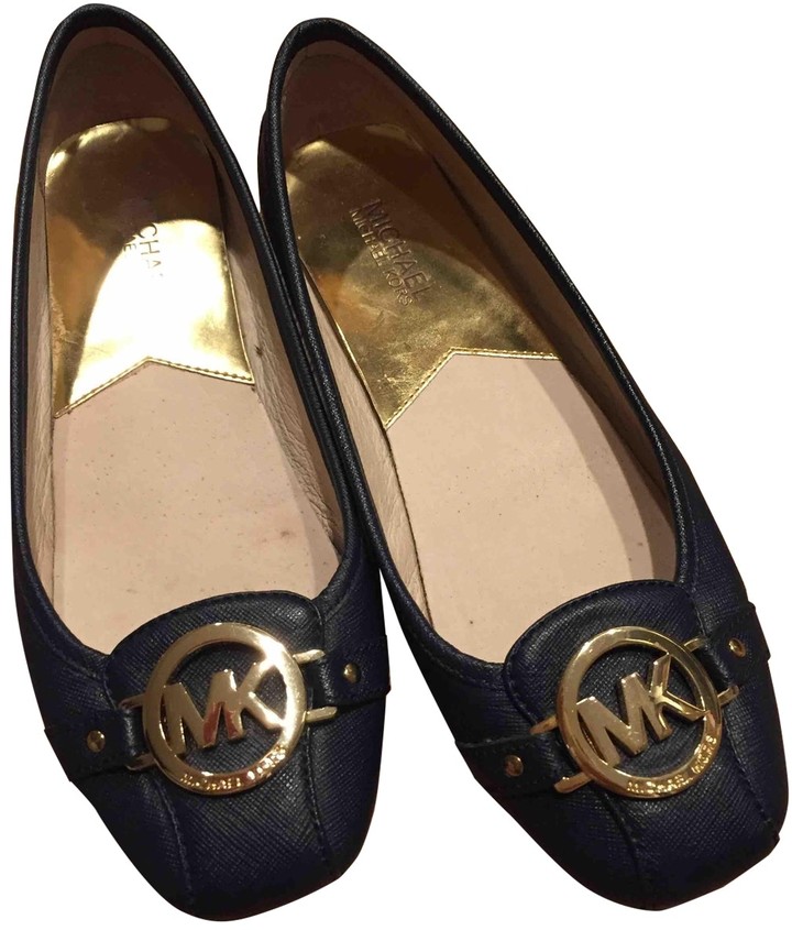 alice crackled metallic leather ballet flat