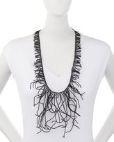 Thumbnail for your product : Brunello Cucinelli Agate Branch Long Necklace, Black