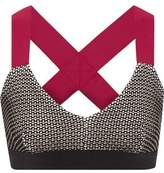 Thumbnail for your product : NO KA 'OI Ola Stretch-Knit And Stretch-Jersey Sports Bra