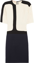 Thumbnail for your product : Marni Color-block wool and silk-blend dress