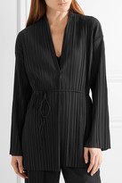 Thumbnail for your product : The Row Kim Plissé Stretch-jersey Cardigan - Black