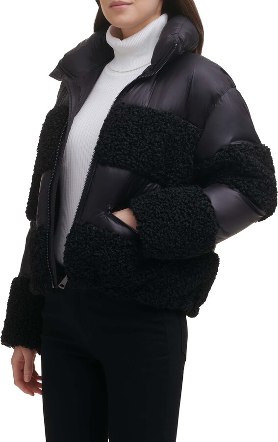 DKNY Teddy Faux Fur Puffer Jacket ShopStyle