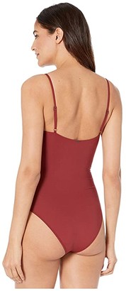 O'Neill Salt Water Solids Strappy One-Piece (Ruby) Women's Swimsuits One Piece