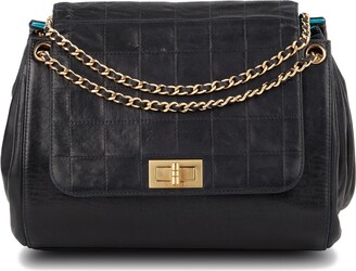 Chanel East West Mademoiselle Accordion Flap Bag Quilted Lambskin Medium at  1stDibs