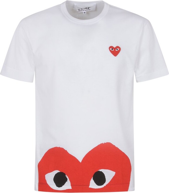 Comme des Garçons PLAY Heart Printed Crewneck T-Shirt