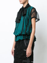 Thumbnail for your product : Sacai layered pleated pussy bow blouse