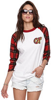 Thumbnail for your product : ODD FUTURE Plaid Raglan Sleeve T-Shirt
