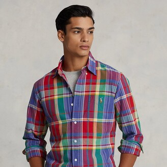 Red And Blue Plaid Shirt Men | ShopStyle