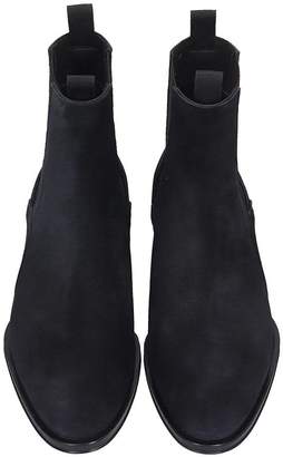 Giuseppe Zanotti Abbey High Heels Ankle Boots In Black Suede