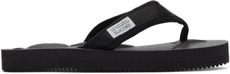 Suicoke Black Tono V2 Flip Flop Sandals