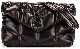 Saint Laurent - Loulou Black Quilted Leather Puffer Small Bag