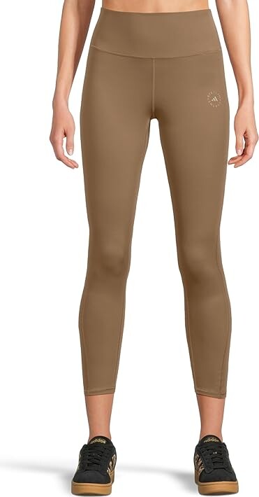 adidas by Stella McCartney Yoga 7/8 Leggings JW2001 Women's Workout Brown Moss : LG, Elastane/Polyester
