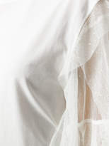 Thumbnail for your product : See by Chloe tiered tulle sleeve top