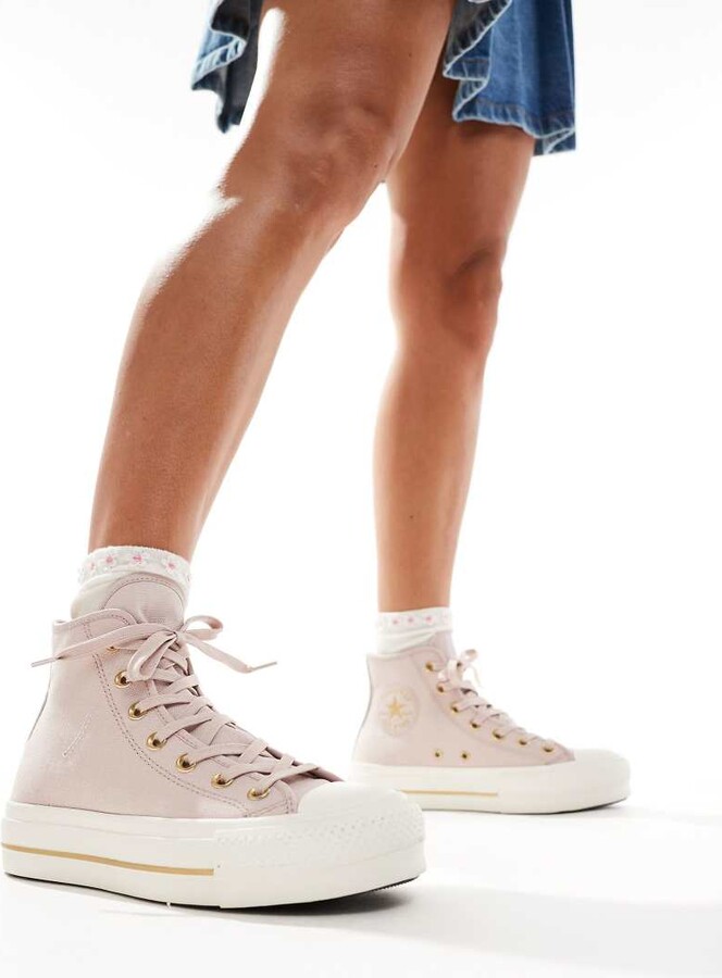 Star Lift Converse Beige High Tops Converse Chuck Taylor All Star