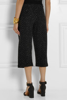 Thumbnail for your product : Valentino Cropped zigzag wool-blend wide-leg pants