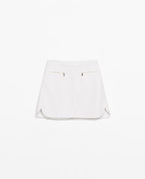 Thumbnail for your product : Zara 29489 Faux Leather Skirt With Zips