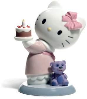 Nao Happy Birthday Hello Kitty Porcelain Figurine