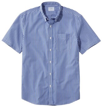 L.L. Bean Men's Wrinkle-Free Vacationland Sport Shirt, Traditional Fit Short-Sleeve Gingham
