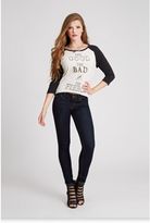 Thumbnail for your product : GUESS Long-Sleeve Raglan High-Low Top