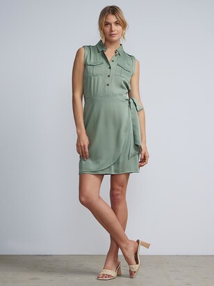 New York & Company NY&CO Women's Dressy Sleeveless Shirt Tank Green Size  Small