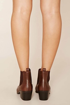 Forever 21 Faux Leather Chelsea Booties