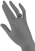 Thumbnail for your product : Suzanne Kalan Black Night Quartz, White Sapphire & 14K Yellow Gold Ring