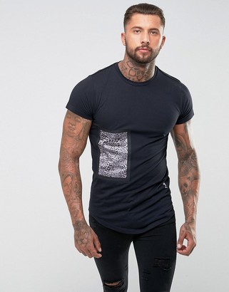 Religion T-Shirt With Bonded Animal Print Patch