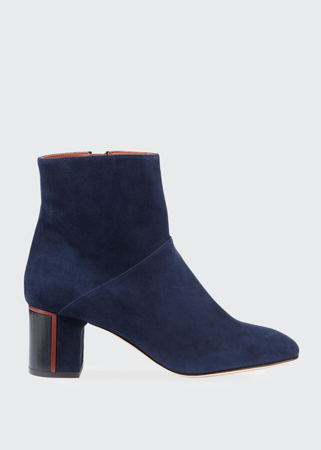 dark blue ankle boots