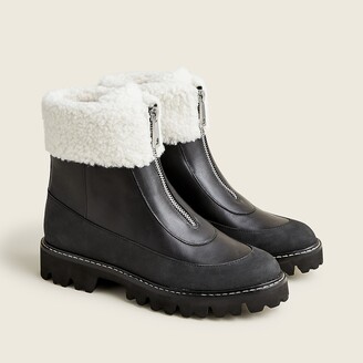 J.Crew Gwen lug-sole front- zip boots - ShopStyle