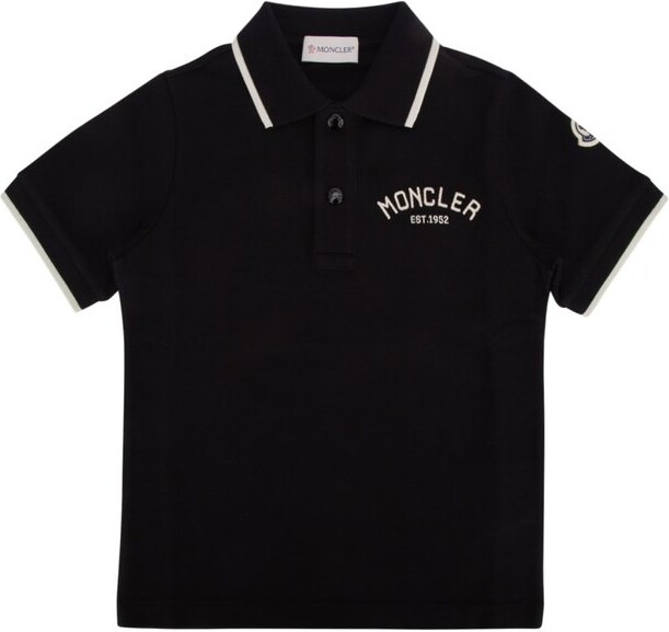 Moncler Enfant Logo-Embroidered Short-Sleeved Polo Shirt