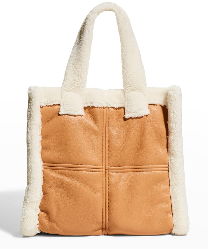 faux shearling purse