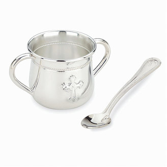 Reed & Barton Abbey Two-Handle Cross Cup & Feeding Spoon
