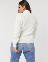 Thumbnail for your product : Unique21 Hero chunky cable knit jumper in white