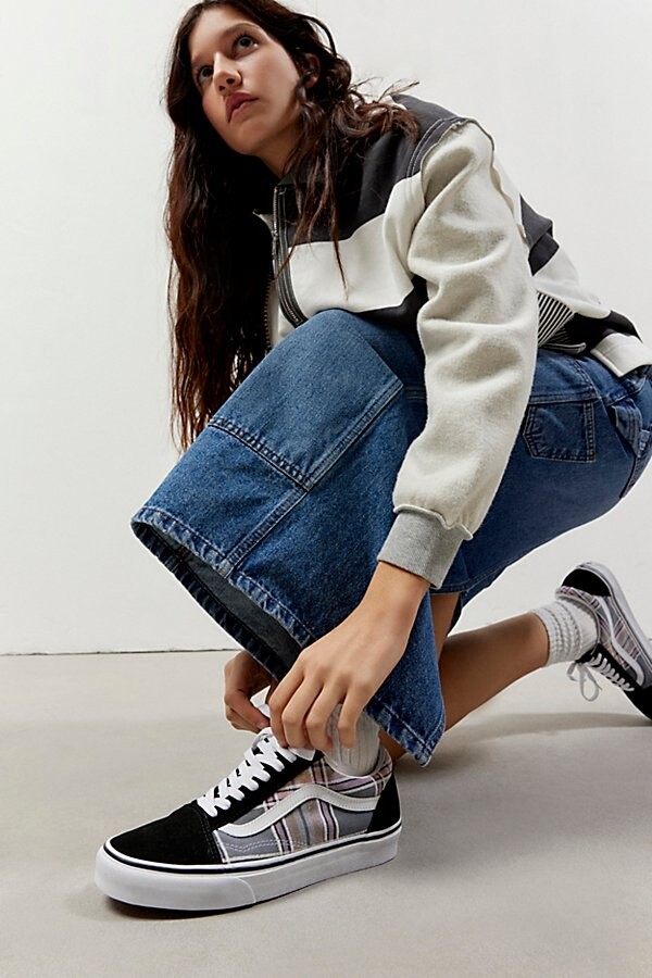 Vans Old Skool Plaid Sneaker in Plaid Grey/Black ShopStyle