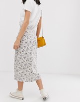Thumbnail for your product : Daisy Street button through midi skirt in vintage ditsy floral