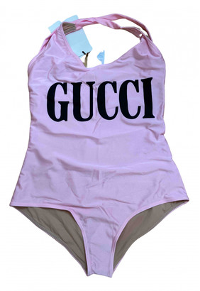 pink gucci one piece swimsuit