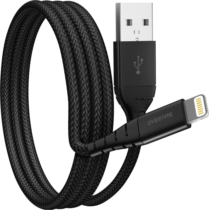 Overtime Apple MFi Certified iPhone 11/Xr/Se/10/8 6ft Charging Cable