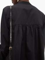Thumbnail for your product : Mara Hoffman Sybil Collarless Pleated Cotton Blouse - Womens - Black