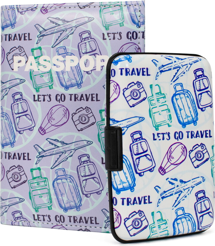 Miami CarryOn RFID Protected Wallet and Passport Cover Set (Let’s Go Travel)